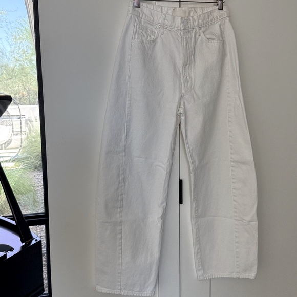 MOTHER The Full Pipe Ankle Barrel Jeans Superior Denim in Picket Fence Size 26 - Picture 9 of 12